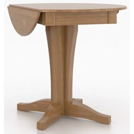 Customizable Drop Leaf Counter Height Table with Pedestal